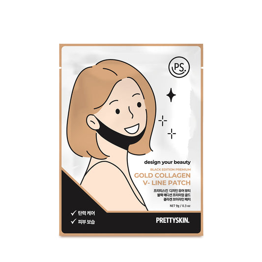 PS.PRETTYSKIN BLACK EDITION PREMIUM GOLD COLLAGEN V-LINE PATCH