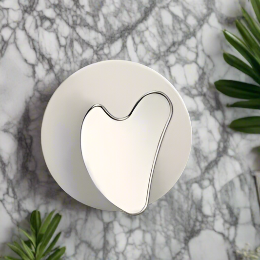 ARA.& STAINLESS STEEL GUA-SHA HEART-SHAPED MASSAGE TOOL