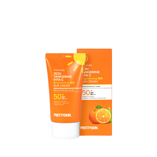 PS.PRETTYSKIN THE PURE JEJU TANGERINE VITA C BRIGHTENING 365 SUN CREAM