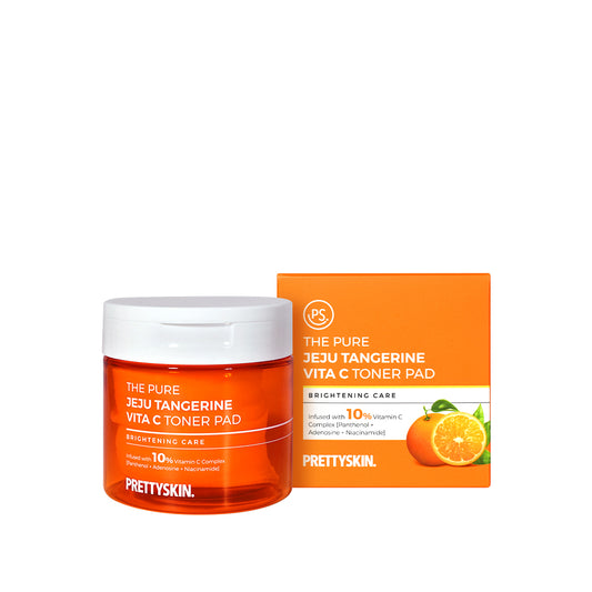 PS.PRETTYSKIN THE PURE JEJU TANGERINE VITA C TONER PAD
